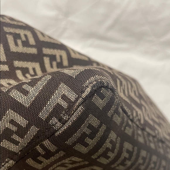 Fendi Monogram Canvas Handbag in Black and Brown - Picture 8 of 16
